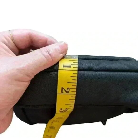 Derek Alexander Crossbody Bag Camera Black Nylon Unisex Square Long Strap Zipper - Picture 14 of 14